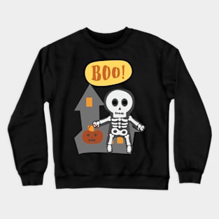 Skeleton Boo - Halloween Crewneck Sweatshirt